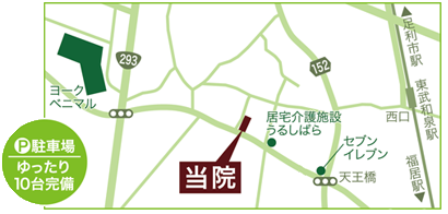 栃木県足利市の歯医者 | むらかみ歯科・矯正歯科のマップ